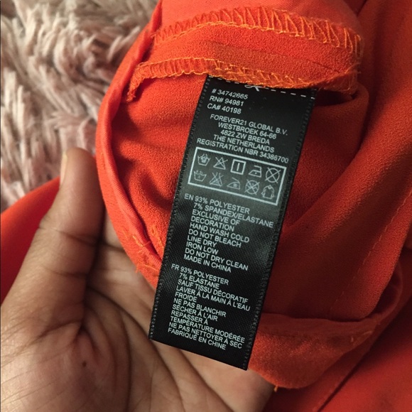 Orange / red business casual shorts. - Picture 4 of 4